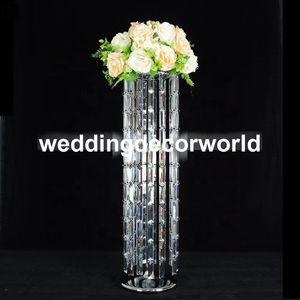 Fabriek Groothandel Bruiloft Tall Metalen Tafel Centerpiece Stands Flower Vase Stand Gold Column Decoration Best01181