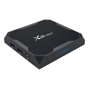 Usine X96 max plus S905X3 tv box X96 MAX + 4GB 32GB Android 9.0 8K BT4.0 tv box 4gb 64gb vente chaude décodeur intelligent STB X96max +