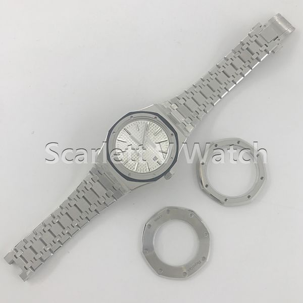 Factory Z Newest Edition Reloj mecánico para hombre 41 mm 15500 Super Perfect Quality Best Edition White Textured Dial Bracelet A3120