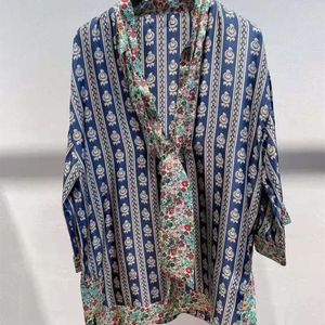 Fadan S Family – chemise imprimée à manches 2021, nouveau Style ethnique, col demi-ouvert, pull ample, automne/hiver 9/4
