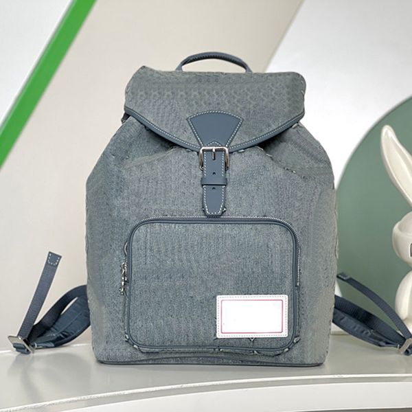 Faded Denim Backpack Bagages Sac Hommes Femmes Duffle Voyage Sacs D'école Sacs À Main Sac À Main Vintage Hommes Totes Designer Bookbag Brodé Relief Sur Denim Tissu