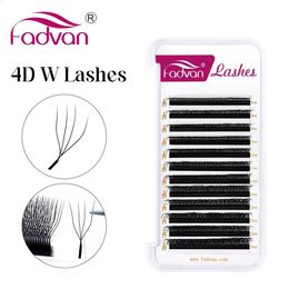 Fadvan 4D W Vorm Wimperverlenging 4D Premade Volume Fans W Stijl Valse Wimpers Natuurlijke Make-Up Tools 240123