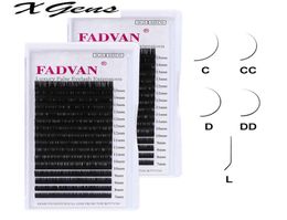 Fadvan Classic 16 lignes fausses vison extension pour les cils naturels cccddd curl de maquillage individuel Lashes Extension Supplies3007462