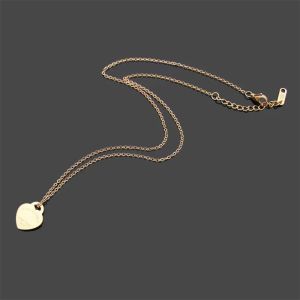 Fafafa Tiff Gouden Hart Designer Ketting Rose Goud Valentijnsdag Cadeau Sieraden Met Doos Snel