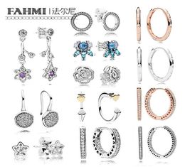 FAHMI 100 925 SERPLAIS STERLING 11 Fashion Daisy Rose Boucles d'oreilles STUDS DROES LOVE LOVE ICE ICE CRISTAL PAW INCLAYE OEURRING 7415977