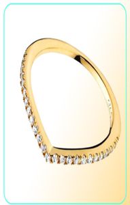FAHMI 100 925 sterling zilver 2019 herfstpreview Shine veelzijdige ring Rose Tiara Wishbone Ring heldere sprankelende kroonring5202779