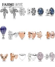 FAHMI 100 925 argent Sterling coeurs coccinelle lionne jardin minuit étoile feuilles ballon à Air femmes charme mode bijoux 3379966