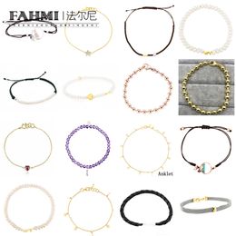 Fahmi Classique exquise boucle de perles perle bracelet de corde noire cercle uni bracelet d'ours en perles d'or Bon savoir-faire, qualité TOP