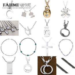 Fahmi Hoge kwaliteit letter holle hartvormige parel vol diamanten kruisbloemblaadjes z letter hanger saffier zwart touw ketting Speciale cadeaus voor Moeder Vrienden