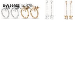 Fahmi Boucles d'oreilles effet papillon simples et mignonnes boucles d'oreilles en chaîne papillon aile cadeaux spéciaux pour mère femme enfants amoureux amis