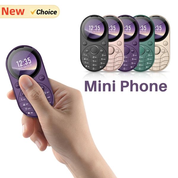 Fahsion I15 MINI OVAL SMELLEMENT MOBILLE MOBILE DUAL SIM CARTE DE SIM DÉMORMET GSM 1,39 pouce Speed Speed Dial Magic Voice Blacklist Vibration FM Radio Type-C Phone