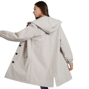 Fahsyee imperméable femmes veste de pluie imperméable imperméable à capuche coupe-vent en plein air longue Active 240106