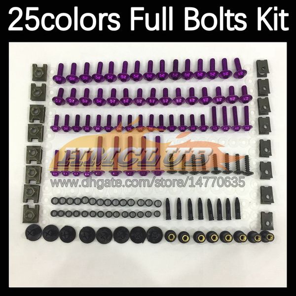 268PCS Kit completo de tornillos completos de cuerpo de MOTO para HONDA VTR1000 VTR 1000 CC RC51 SP1 SP2 2000 2001 2002 2003 04 05 06 Pernos de carenado de motocicleta Perno de parabrisas Tornillo Tuercas Tuerca