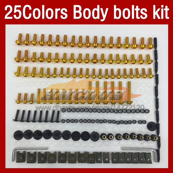 Kit de vis complet de boulons de carénage pour SUZUKI GSXR1000 05 06 07 08 GSXR 1000 GSX R1000 K5 K7 2006 2007 2008 Kit de boulons d'écrou de vis d'écrous de corps 25 couleurs