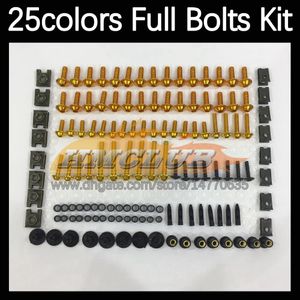 268PCS Kit completo de tornillos completos de cuerpo de MOTO para HONDA CBR1100XX Blackbird CBR1100 CBR 1000 XX 96 97 98 1999 2000 01 Pernos de carenado de motocicleta Pernos de tornillo de parabrisas