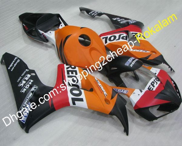 Carenado apto para Honda CBR1000RR 1000RR CBR1000 06 07 2006 2007 Rojo Negro Blanco Naranja Kit de posventa de motocicleta (moldeo por inyección)