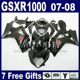 Gratis verzending Fairing Kit voor 07 08 GSXR 1000 SUZUKI GSXR1000 2007 GSX-R1000 2008 ALL BLACK CLOSYWARK VALEN K7 FD23 + SEAT COWLE