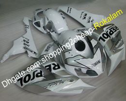 Kit de carénage pour Honda 1000RR 06 07 CBR1000 RR 2006 2007 CBR1000RR Sportbike carénages de corps blanc argent (moulage par injection)