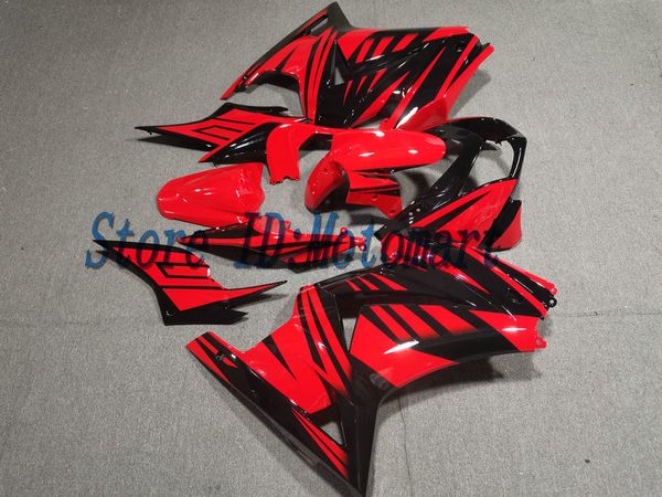 Kit de carenado para KAWASAKI Ninja ZX250R ZX 250R 2008 2012 EX250 08 09 10 11 12 WES01 rojo negro Juego de carenados