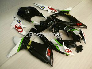 Kit de carénage pour SUZUKI GSXR600 GSXR750 2008 2009 2010 carénages noir blanc GSXR 600 750 08 09 10 Moulage par injection CT68