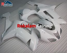 Kuip Set White voor Kawasaki Ninja Fairing ZX6R ZX 6R 2007 2008 ZX-6R 07 08 MOTO FACKING (spuitgieten)