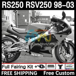 Carénages et couvercle de réservoir Pour Aprilia RSV RS 250 RSV-250 RS-250 RSV250 98-03 4DH.137 RS250 RR RS250R 98 99 00 01 02 03 RSV250RR 1998 1999 2000 2001 2002 2003 Corps noir gris