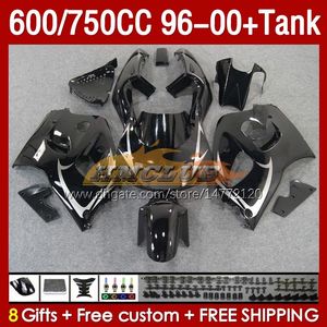 Carenados de fábrica negro Tanque para SUZUKI SRAD GSXR 600 750 CC GSXR600 96 97 98 99 00 Cuerpo 156No.48 GSXR750 600CC GSXR-600 1996 1997 1998 1999 2000 GSX-R750 750CC 96-00 Carenado