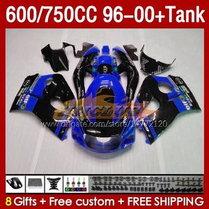 Fairings Blue Glossy Tank voor Suzuki Srad GSXR600 GSXR 600 750 CC 1996 1997 1998 1999 2000 Body 156No.80 GSXR750 600cc GSX-R750 750CC 96-00 GSXR-600 96 97 99 98 99 00 Fairing