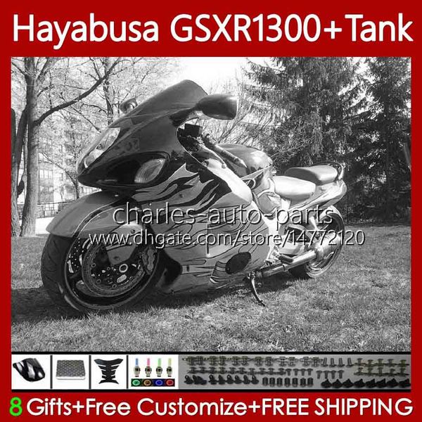 Carénages pour SUZUKI GSXR-1300 GSXR 1300 CC GSXR1300 Hayabusa 96 1996 1997 1998 1999 2000 2001 74No.217 GSX-R1300 1300CC 02 03 04 05 06 07 GSX R1300 96-07 Flammes grises