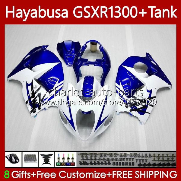 Carénages Pour SUZUKI Hayabusa GSXR-1300 GSXR 1300 CC GSXR1300 96 97 98 99 00 01 Blanc bleu 74No.88 GSX-R1300 1300CC 2002 2003 2004 2005 2006 2007 GSX R1300 96-07 Carrosserie