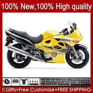 Carénages pour Suzuki Katana GSXF 600 750 Stock Jaune CC 600CC GSXF600 GSXF-750 29NO.100 GSX750F GSX600F 750CC 1998 1999 2000 2001 2002 GSXF750 GSXF-600 98 99 00 01 02 Body