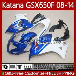Verklei voor Suzuki White Blue Katana GSX-650F GSXF650 GSXF-650 GSX650F 2008 2009 2010 2011 2012 2013 2014 Carrosserie 120 NO.50 GSX 650F GSXF 650 08 09 10 11 12 13 14 LICHAAM
