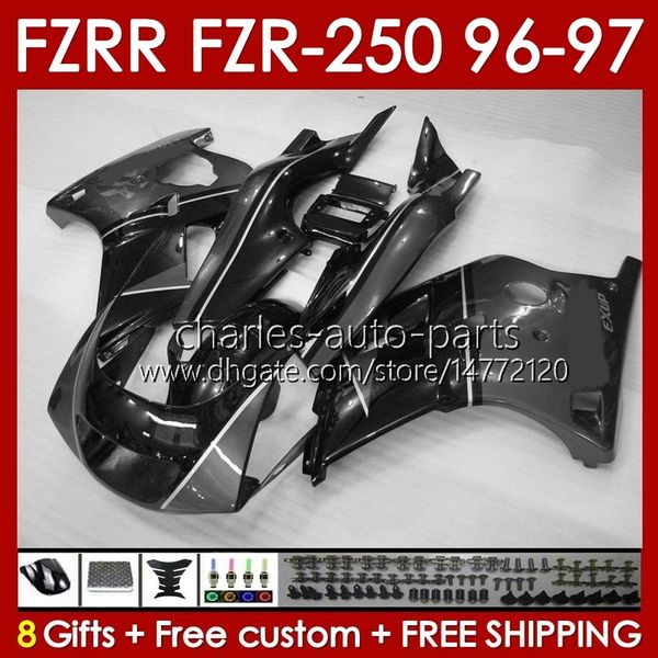 Carénages Pour YAMAHA FZRR FZR 250R 250RR FZR 250 R RR FZR250R 1996 1997 Corps 144No.87 FZR-250 FZR250 R RR 96 97 FZR250RR FZR250-R FZR-250R 96-97 Kit Carrosserie gris brillant