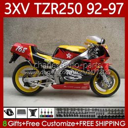 Verkleiningen voor Yamaha TZR 250 TZR250 RR RR TZR-250 rood Geel TZR250R 92 93 94 95 96 97 Lichaam 117NO.58 YPVS 3XV TZR250-R 1992 1993 1994 1995 1996 1997 TZR250RR 92-97 Carrosserie