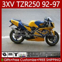 Verkleiningen voor Yamaha TZR 250 TZR250 RR RR TZR-250 TZR250R 92 93 94 95 96 97 Body 117NO.59 YPVS 3XV TZR250-R 1992 1993 1994 1995 1996 1997 TZR250RR 92-97 Blue Yellow carrosserie