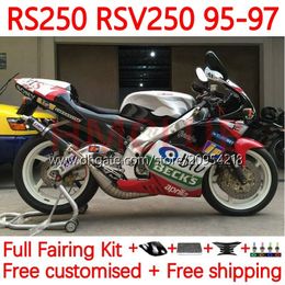 Kit de carenados para Aprilia RSV250RR RS-250 RSV250 RS RSV 250 RSV-250 95-97 158NO.38 RS250RR RS250 RR 1995 1996 1997 RSV250R RS250R 95 96 97 Motores Bodys Black Platveryvery Black Silveryver