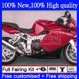 Verklei Kit voor BMW K 1200S K1200 S K 1200 Gloss Rood Nieuwe S K1200S 05 06 07 08 09 10 Carrosserie 4NO.58 K1200-S 05-10 K-1200S 2005 2006 2007 2008 2009 2010 Full Body + Tank Cover