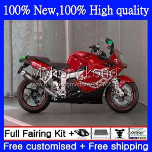 Kit de cares para BMW K 1200S K1200 S K 1200 Gloss Red White S K1200S 05 06 07 08 09 10 Bodywork 4No.54 K1200-S 05-10 K-1200s 2005 2006 2007 2009 2009 2010 Cuerpo completo + Tank Cover