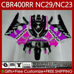 Kit de carenados para HONDA CBR 400 RR CC 400CC NC23 1994 1995 1996 1997 1998 1999 Carrocería 66No.96 CBR400RR CBR400 RR 88-99 NC29 CBR 400RR 94 95 96 97 98 99 OEM Carrocería Repsol Rosa