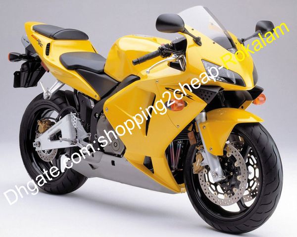 Kit de carénages pour Honda CBR 600 RR 03 04 CBR600RR F5 CBR600 2003 2004 Carénage ABS gris jaune (moulage par injection)
