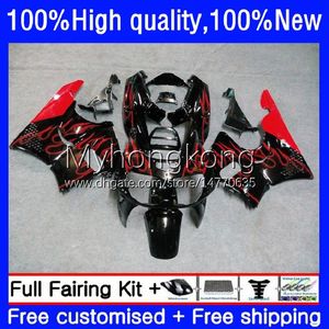 Kit de carénages pour HONDA CBR 893RR 900RR 893 900 CC CBR900RR 89-93 Corps 36No.22 CBR893RR 89 90 91 92 93 Flammes rouges CBR900 CBR893 RR 1989 1990 1991 1992 1993 Carrosserie OEM