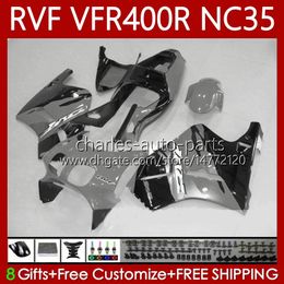 FUNLINGS KIT VOOR HONDA NC35 V4 VFR400 R RVF400R 1994 1995 1996 1997 1994 80 NO.129 RVF VFR 400 RVF400 R 400RR VFR 400R VFR400RR 94-98 VFR400R 94 95 96 97 98 BODY GRADY BLACK