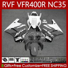 FUNDINGS KIT VOOR HONDA NC35 V4 VFR400 R RVF400R 1994 1995 1996 1997 1998 80 NO.147 RVF VFR 400 RVF400 R 400RR Grijs Wit VFR 400R VFR400RR 94-98 VFR400R 94 95 96 97 98 Lichaam