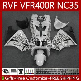 FUNDINGS KIT VOOR HONDA NC35 V4 VFR400 R RVF400R 1994 1995 1996 1997 1998 80 NO.152 RVF VFR 400 RVF400 R 400RR VFR 400R VFR400RR 94-98 Zwart FlamesVFR400R 94 95 96 97 98 Lichaam