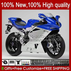 Koningenkit voor MV Agusta F4 R312 750S 312R 750R 1000R 05 06 Bodywerk 35No.42 MA MV F4 750 1000 R CC S 1000cc 05-06 Blauw Wit Hot Cowling 312 1078 S 2005 2006 Volledig lichaam