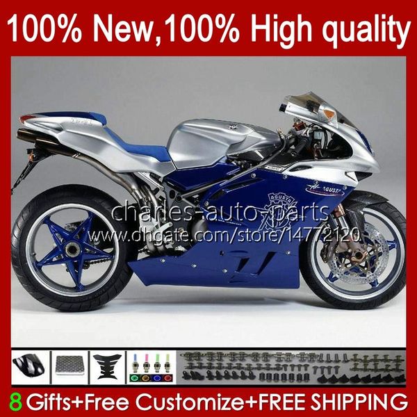 Kit de carénage pour MV Agusta F4 R312 750S 312R 750R 1000R 05 06 Carrosserie 35No.48 MA Argent bleu MV F4 750 1000 R CC S 1000CC 05-06 Cowling 312 1078 S 2005 2006 Corps complet