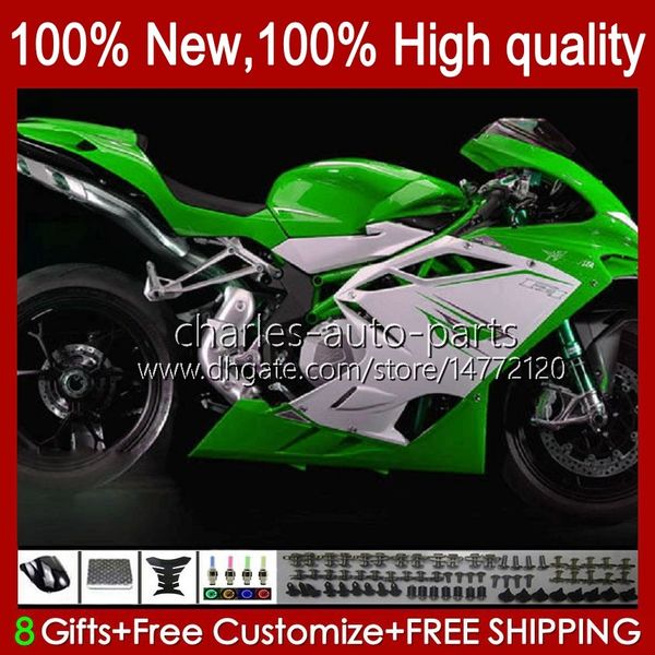 Kit de carenados para MV Agusta F4 R312 750S 312R 750R Blanco verde 1000R 05 06 Carrocería 35No.40 MA MV F4 750 1000 R CC S 1000CC 05-06 Carenado 312 1078 S 2005 2006 Cuerpo completo