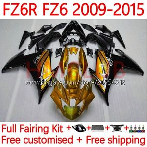 Fairings Kit For YAMAHA FZ6N FZ6 FZ 6R 6N 6 R N 600 09-15 Bodywork 31No.44 FZ-6R FZ600 FZ6R 09 10 11 12 13 14 15 FZ-6N 2009 2010 2011 2012 2013 2014 2015 OEM Body golden black
