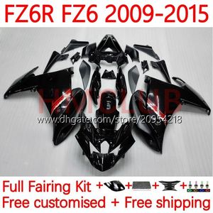 Kit de carénages pour YAMAHA FZ6N FZ6 FZ 6R 6N 6 R N 600 09-15 Carrosserie 31No.1 FZ-6R FZ600 FZ6R 09 10 11 12 13 14 15 FZ-6N 2009 2010 2011 2012 2013 2014 2015 Corps OEM Noir brillant