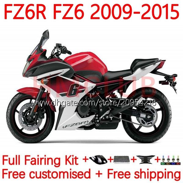 Kit de carénage pour Yamaha FZ6N FZ6 FZ 6R 6N 6 R N 600 09-15 Carrosserie 31No.23 FZ-6R FZ600 FZ6R 09 10 11 12 13 14 15 FZ-6N 2009 2010 2011 2012 2013 2014 2015 Corps OEM noir rouge